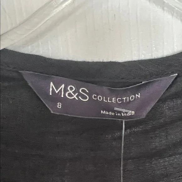 Elegant Black Blouse with Vibrant Pink Floral Design - Picture 2 of 8